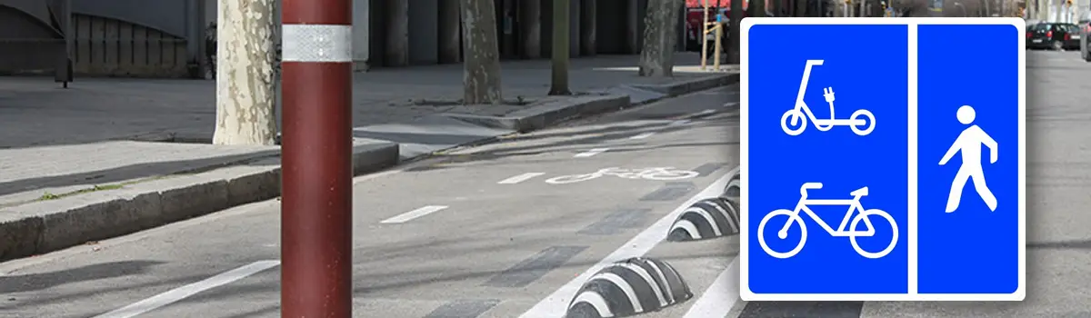 S‑43: multa de hasta 200 € por no respetar carril peatonal, bici o VMP