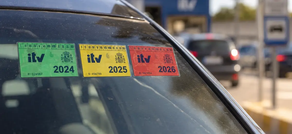 Colores de la pegatina ITV 2026: qué significa cada uno