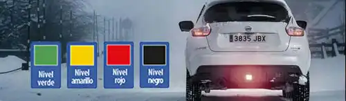 Los colores de la DGT para alertar en carreteras con nieve