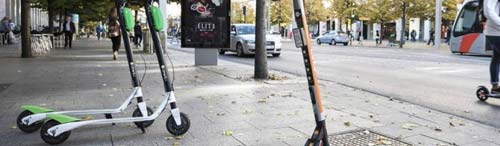 Los patinetes eléctricos en Madrid y su mal aparcamiento